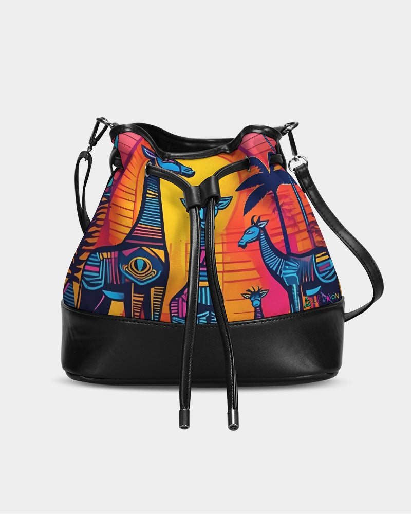 Amor Lavon Wild & Free Collection Mini Drawstring Bucket Bag