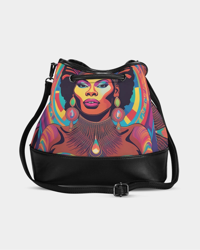 Amor Lavon "Appreciate Black Women Always" Mini Drawstring Bucket Bag