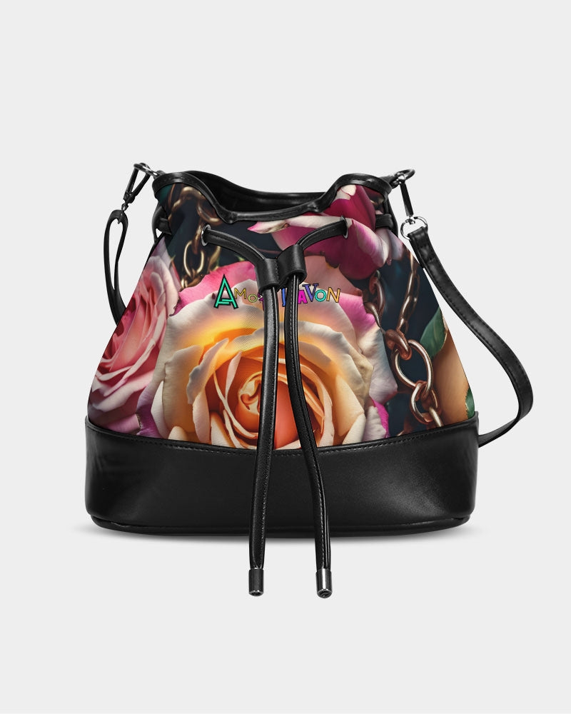 Amor Lavon Classy Rose Mini Drawstring Bucket Bag