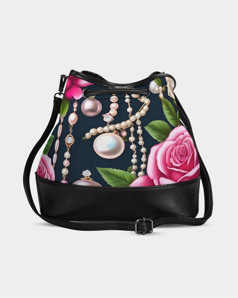 Amor Lavon Pretty Rose Mini Drawstring Bucket Bag