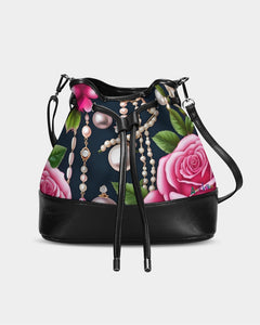 Amor Lavon Pretty Rose Mini Drawstring Bucket Bag