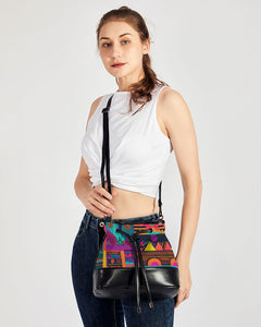 Amor Lavon She Came To Win Mini Drawstring Bucket Bag