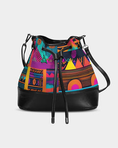 Amor Lavon Beautiful Sunset Mini Drawstring Bucket Bag