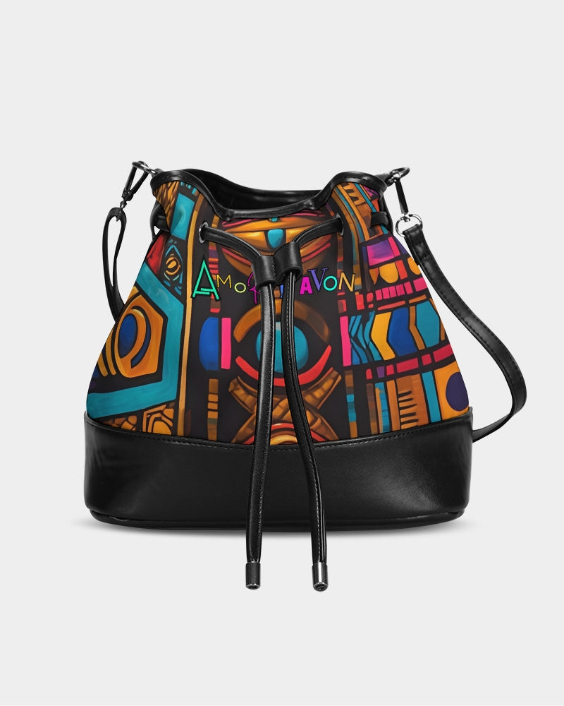 Amor Lavon African Vibez Mini Drawstring Bucket Bag