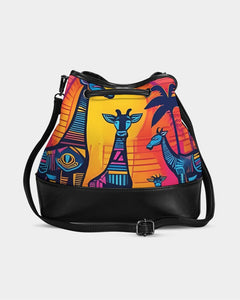 Amor Lavon Wild & Free Collection Mini Drawstring Bucket Bag