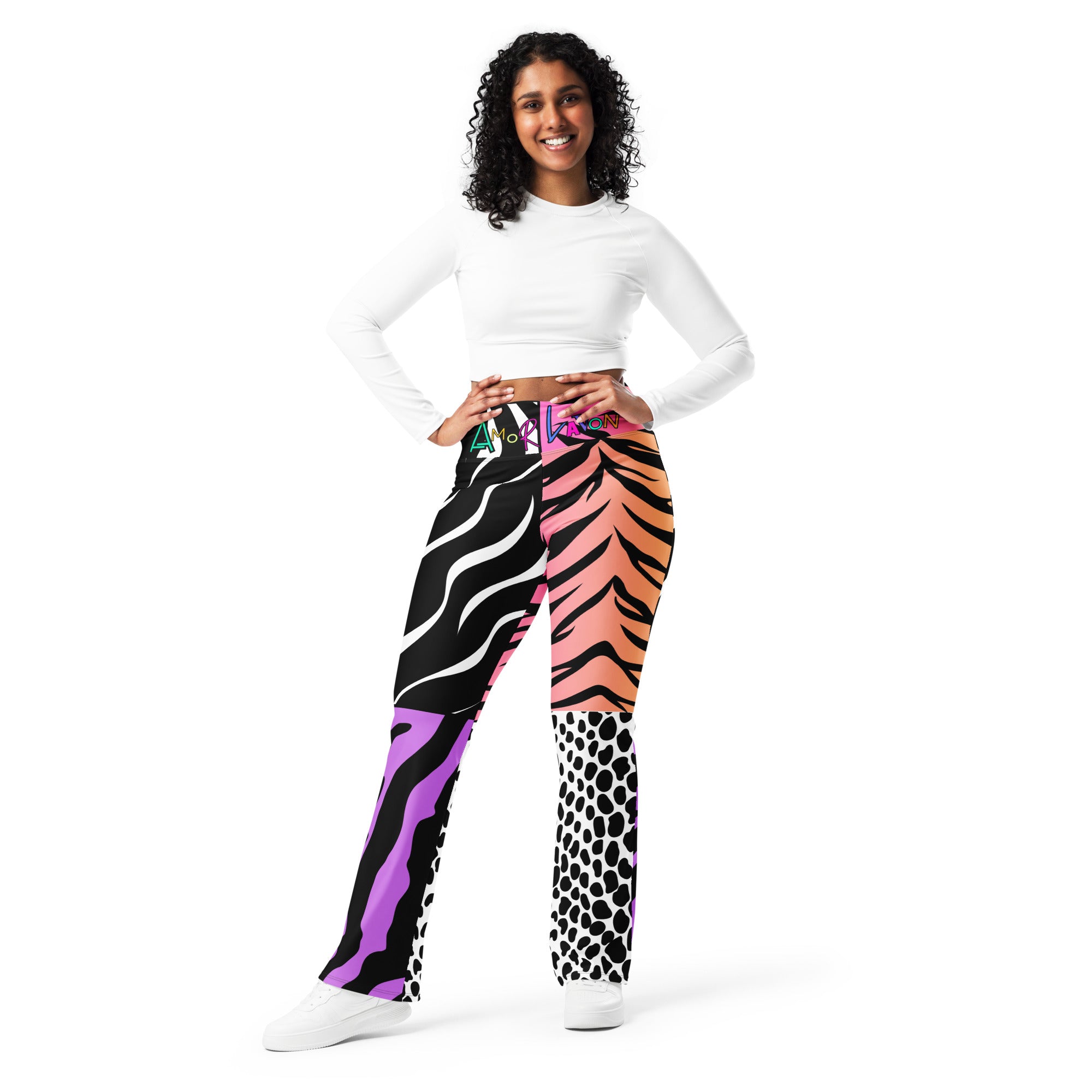 Amor Lavon Hear Me Roar Flare leggings