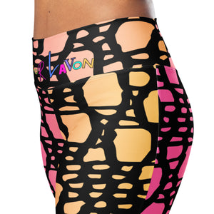 Amor Lavon Sexy Fishnet Flare leggings