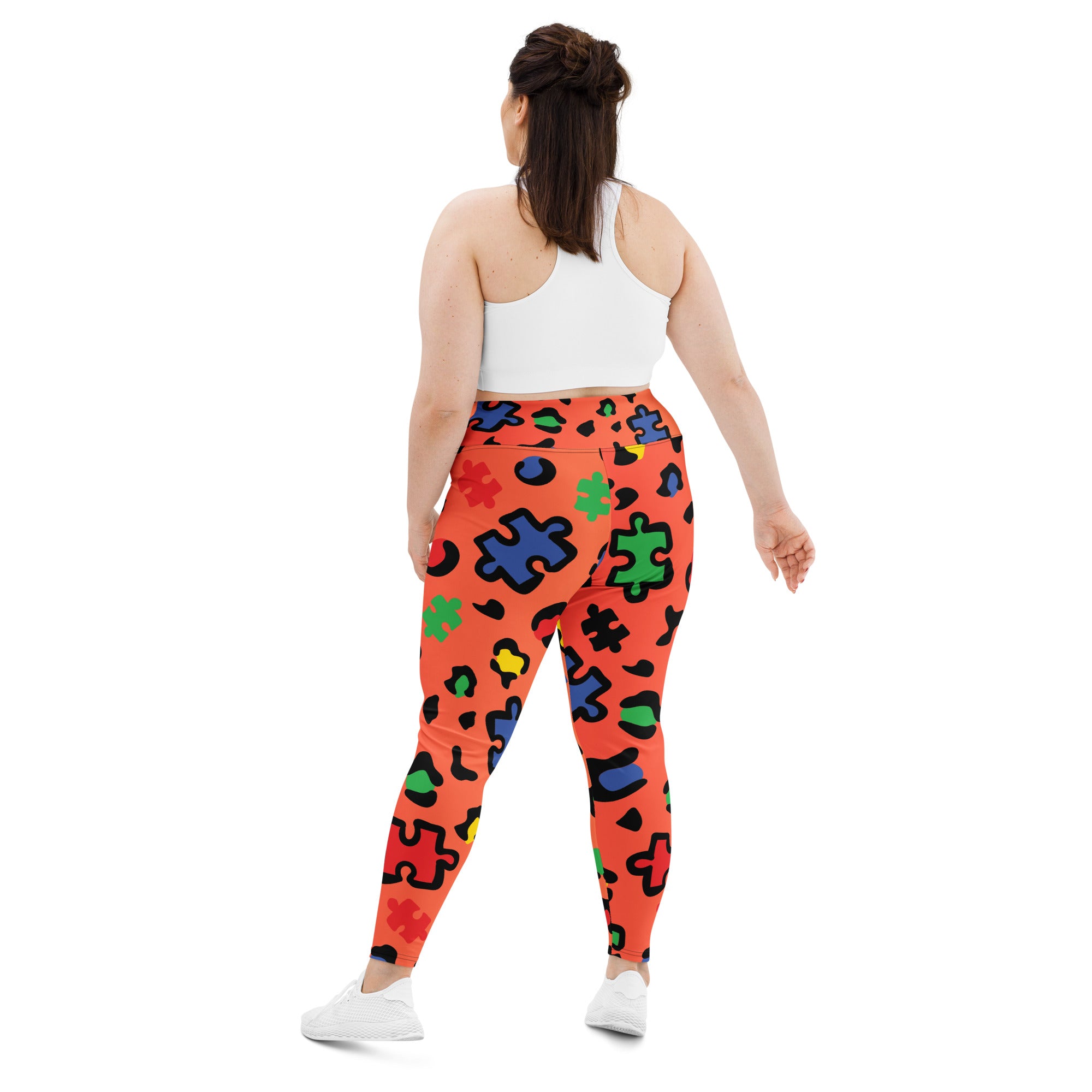 Amor Lavon Pieces Of Me All-Over Print Plus Size Leggings