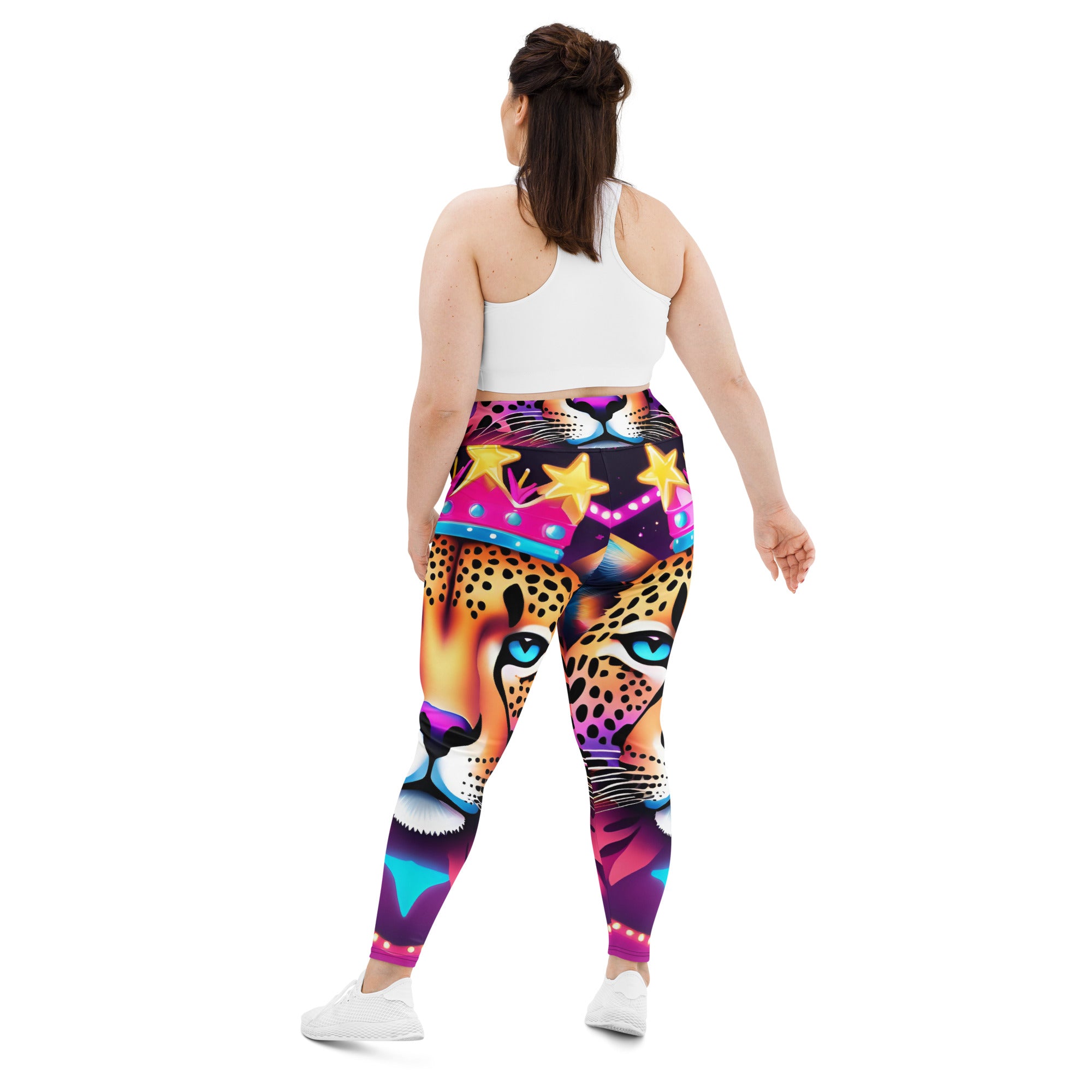 Amor Lavon Hear Me Roar All-Over Print Plus Size Leggings