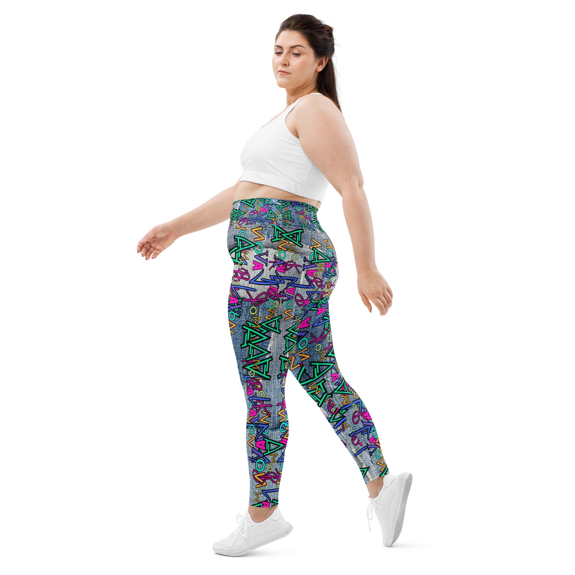 Amor Lavon Original All-Over Print Plus Size Leggings