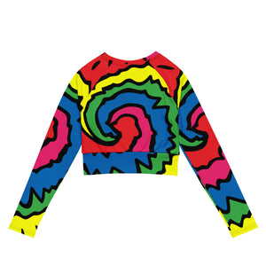 Amor Lavon Spiral Recycled long-sleeve crop top