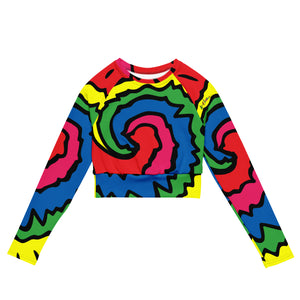 Amor Lavon Spiral Recycled long-sleeve crop top