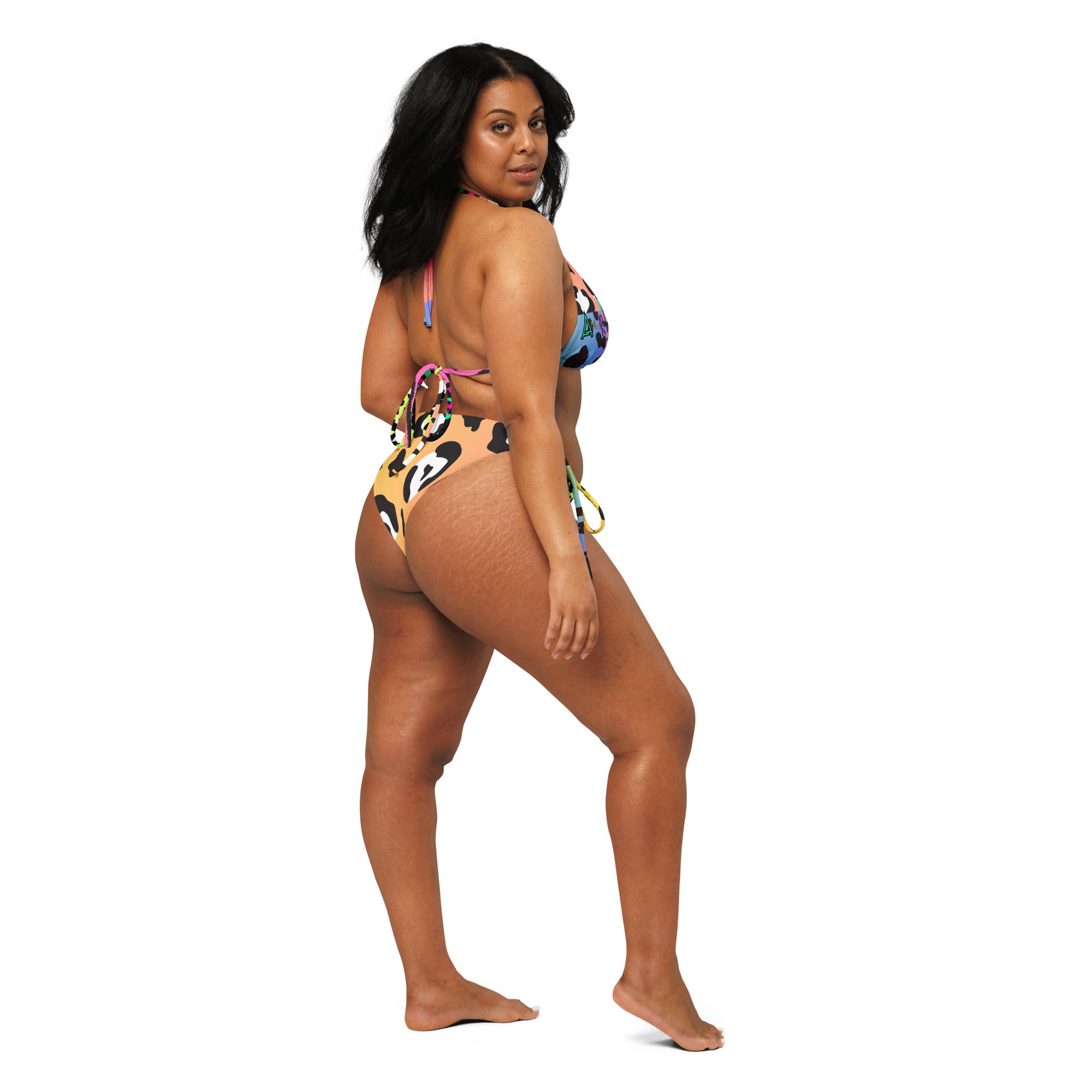 Amor Lavon She A Hottie All-over print recycled string bikini