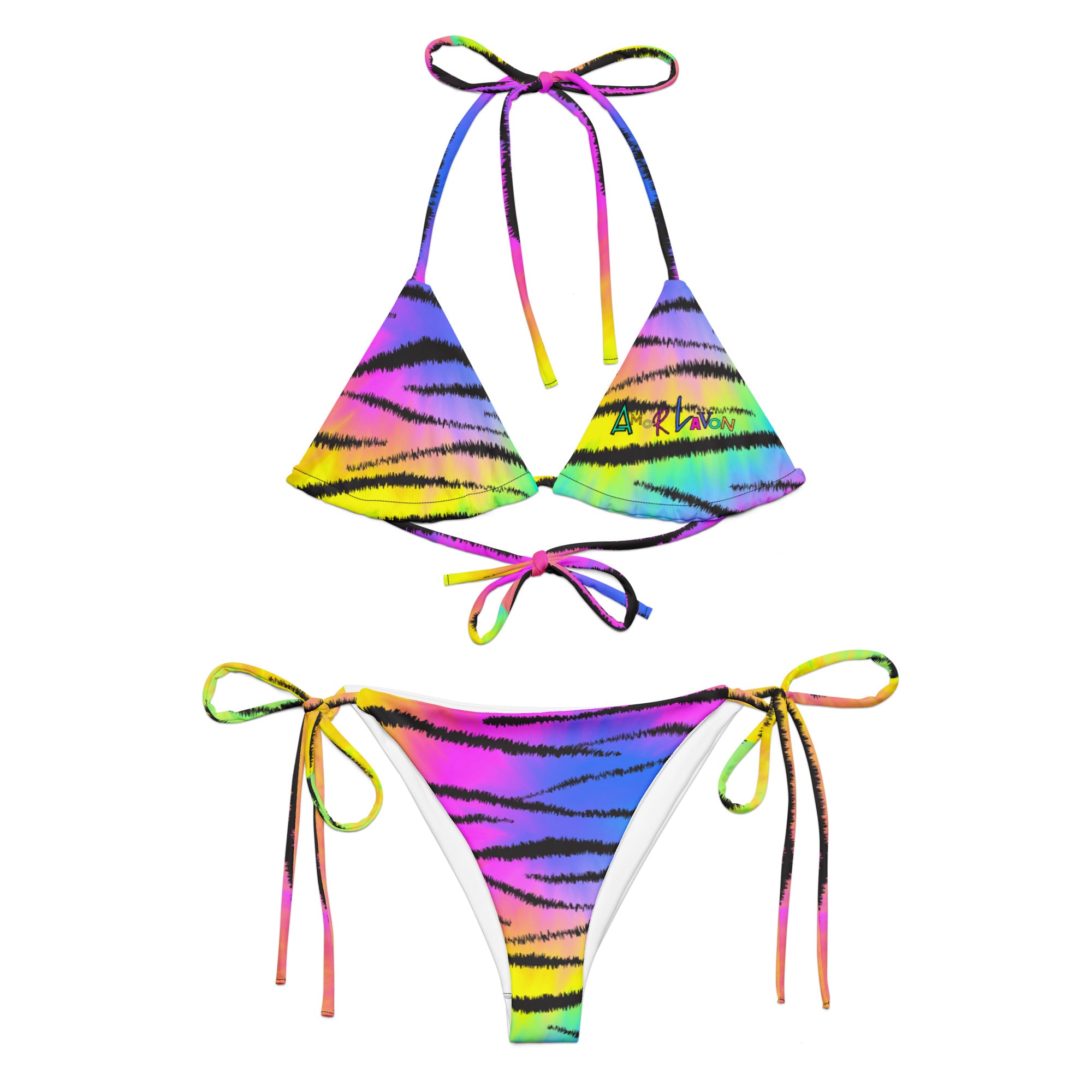 Amor Lavon Tye-Dye Queen All-over print recycled string bikini