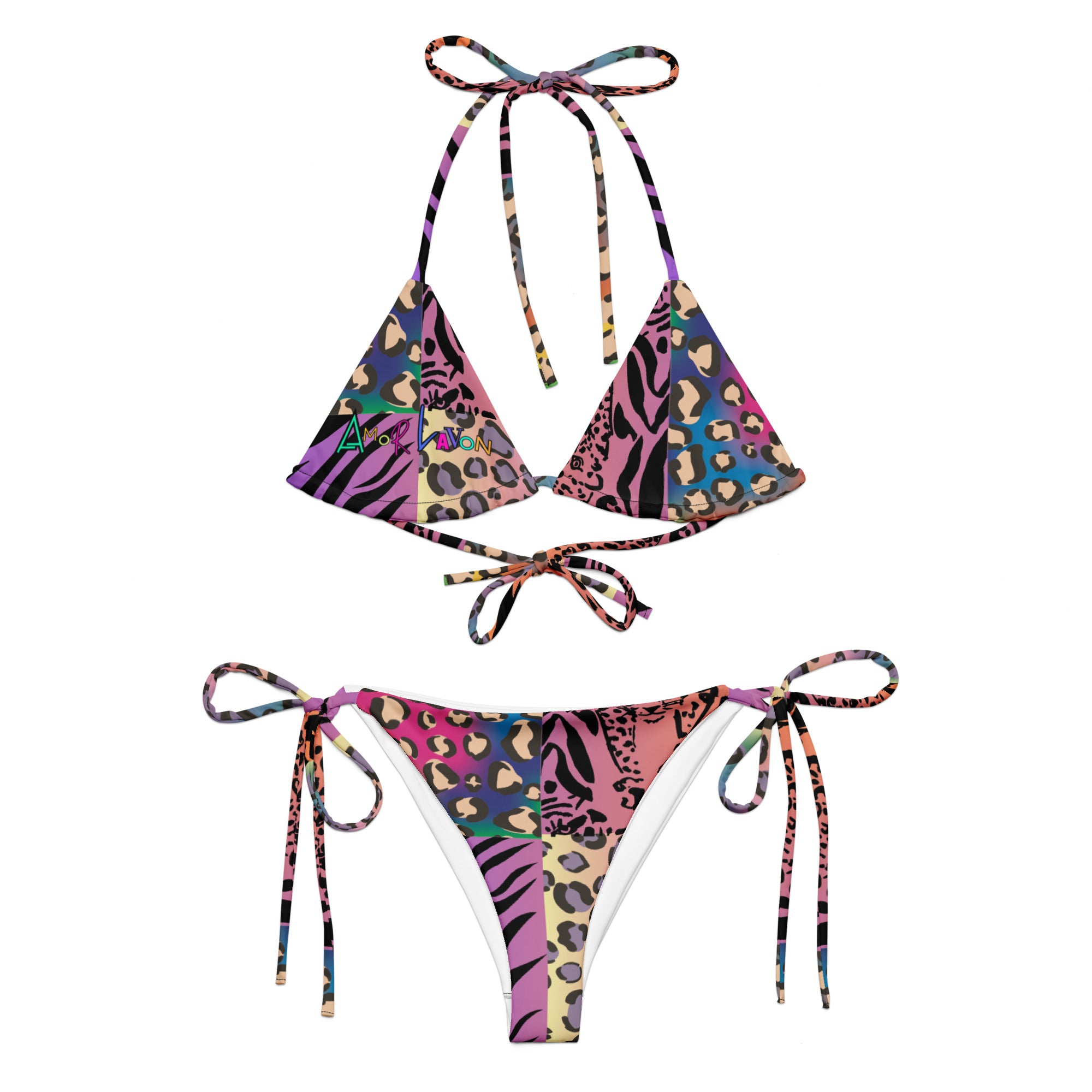 Amor Lavon The Wild Side All-over print recycled string bikini