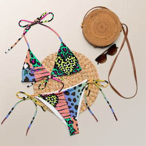 Amor Lavon She A Hottie All-over print recycled string bikini