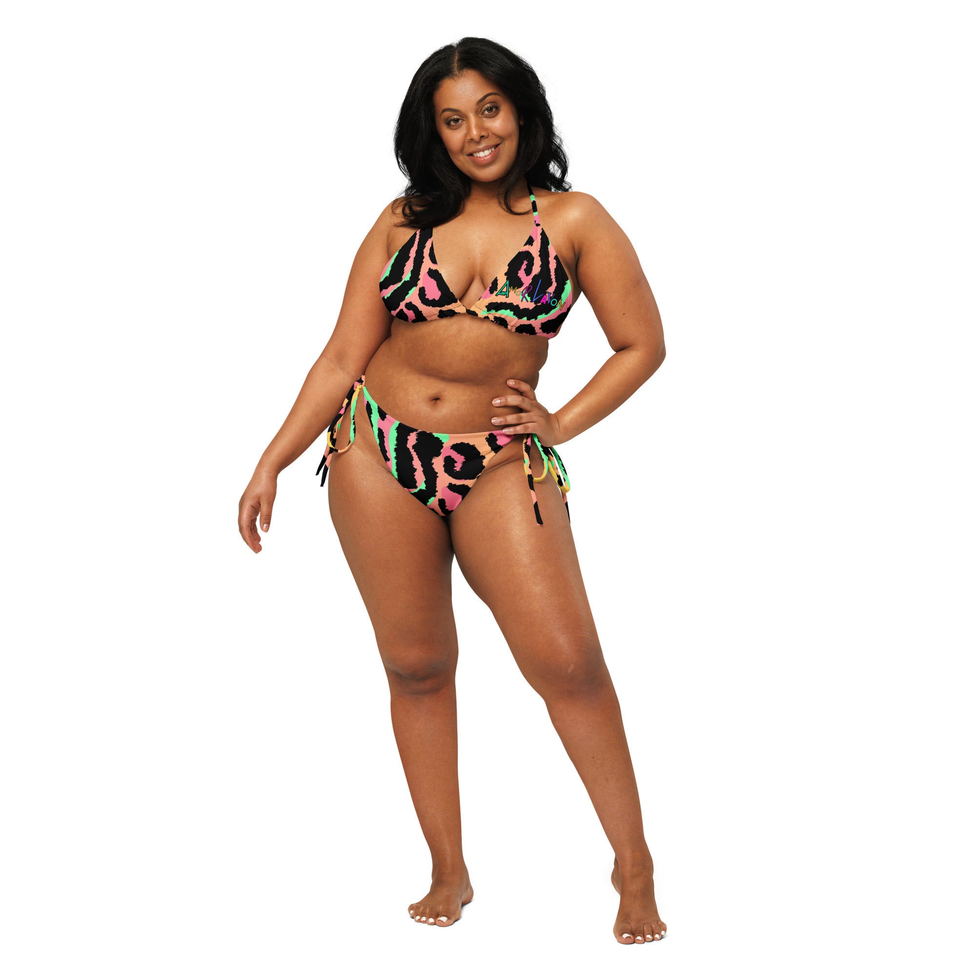 Amor Lavon We Outside All-over print recycled string bikini