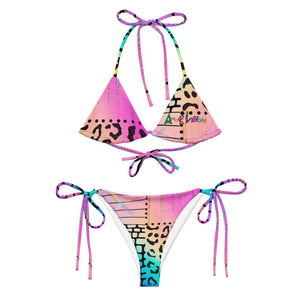 Amor Lavon Shimmer Queen All-over print recycled string bikini