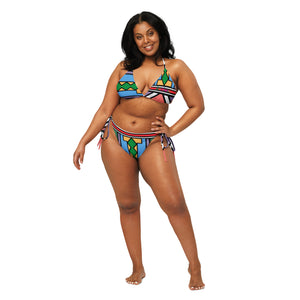 Amor Lavon Classy Chic All-over print recycled string bikini