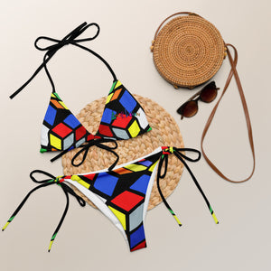 Amor Lavon Rubi All-over print recycled string bikini