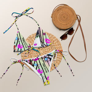 Amor Lavon Sexy As Hell All-over print recycled string bikini