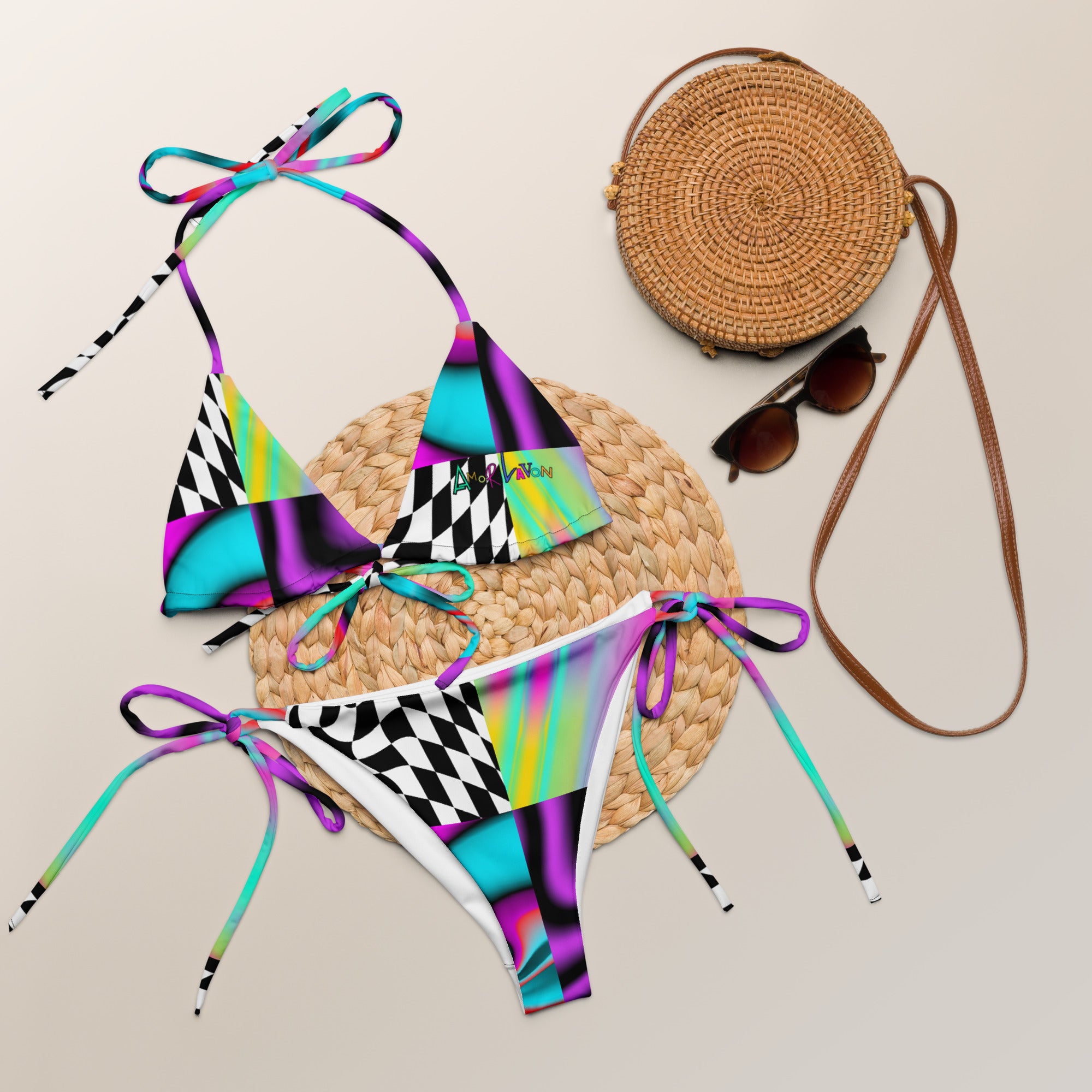 Amor Lavon 1st Place All-over print recycled string bikini