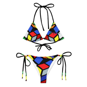 Amor Lavon Rubi All-over print recycled string bikini