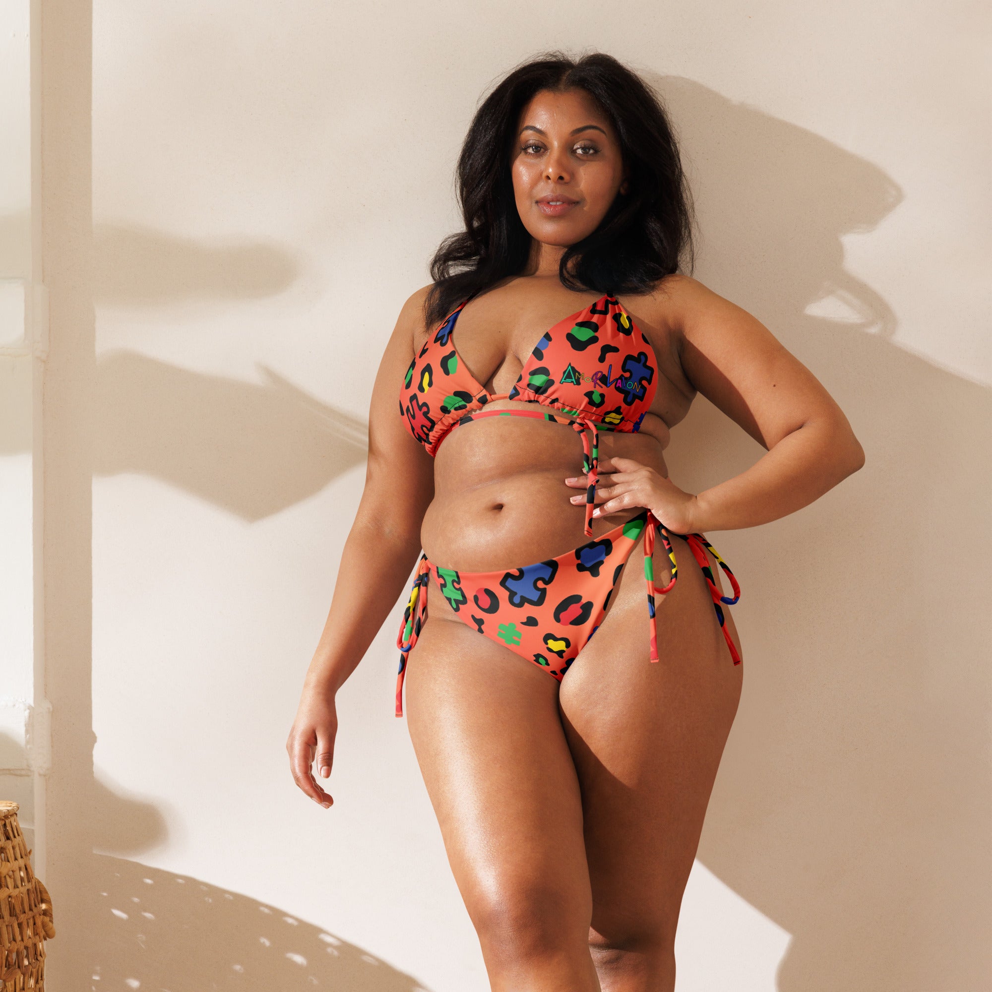 Amor Lavon Pieces Of Me All-over print recycled string bikini