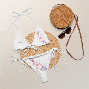 Amor Lavon "Butterflies" All-over print recycled string bikini