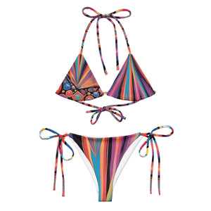 Amor Lavon Rubies & Rhinestones All-over print recycled string bikini