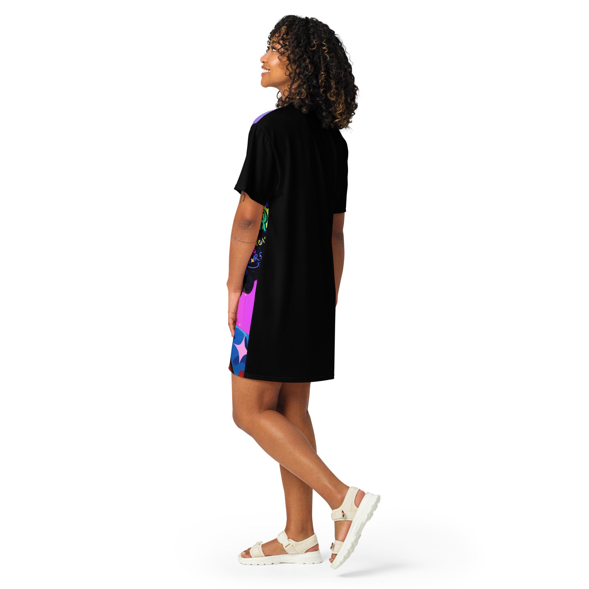 Amor Lavon Positive Vibes Only T-shirt dress