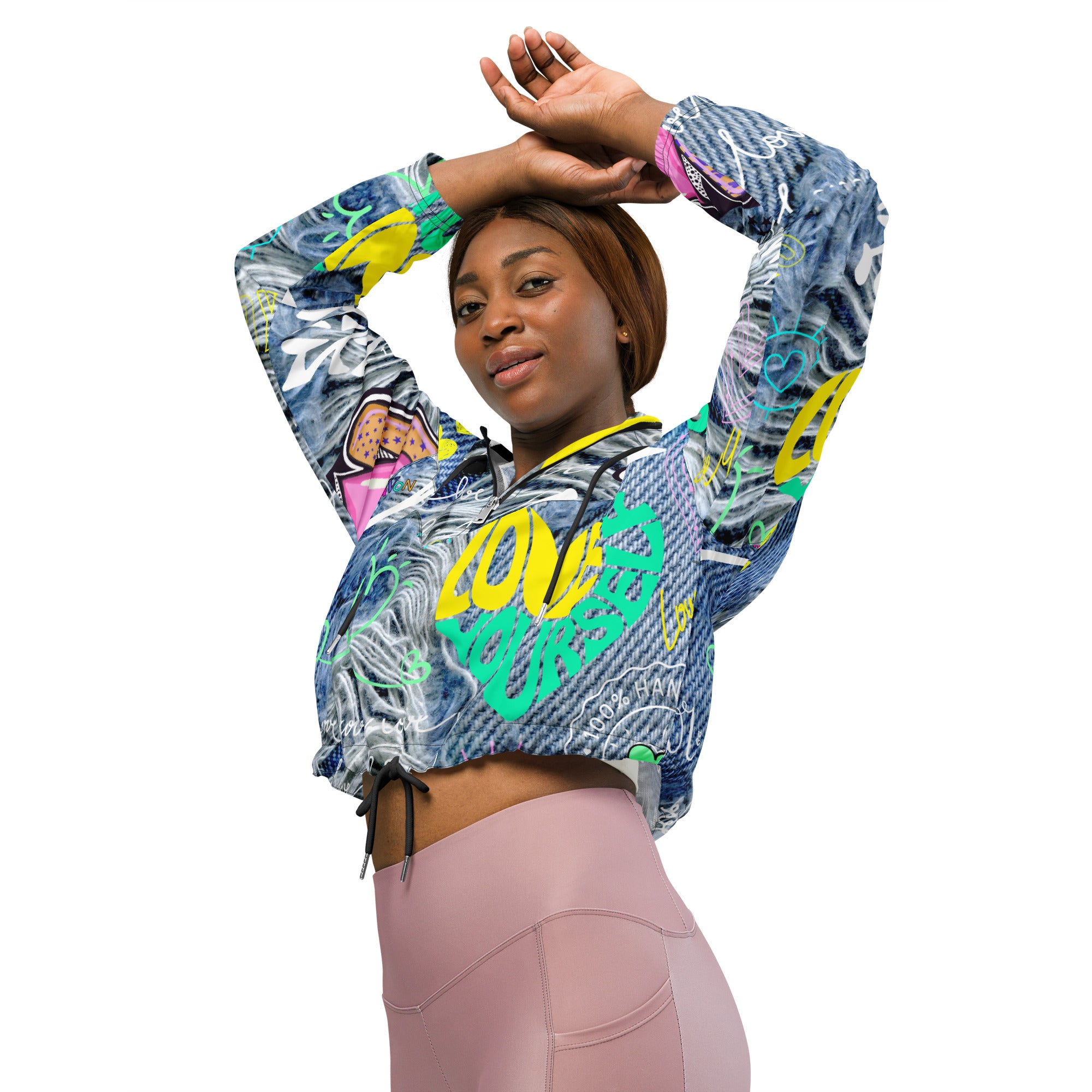 Amor Lavon "Loving Me First" Women’s cropped windbreaker