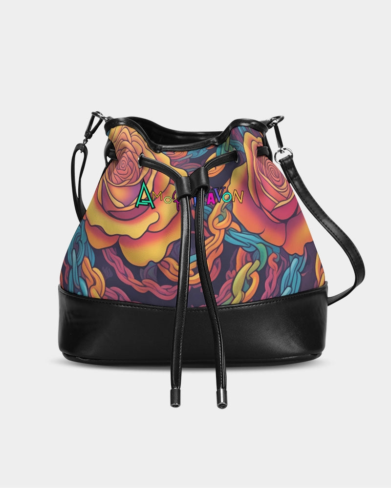 Amor Lavon Baddie Mini Drawstring Bucket Bag