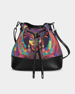 Amor Lavon She's The Queen Mini Drawstring Bucket Bag