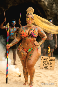 Amor Lavon Baddie All-over print recycled string bikini