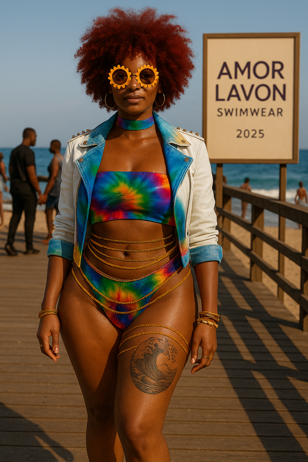 Amor Lavon "Beach Tingz" Recycled bandeau bikini