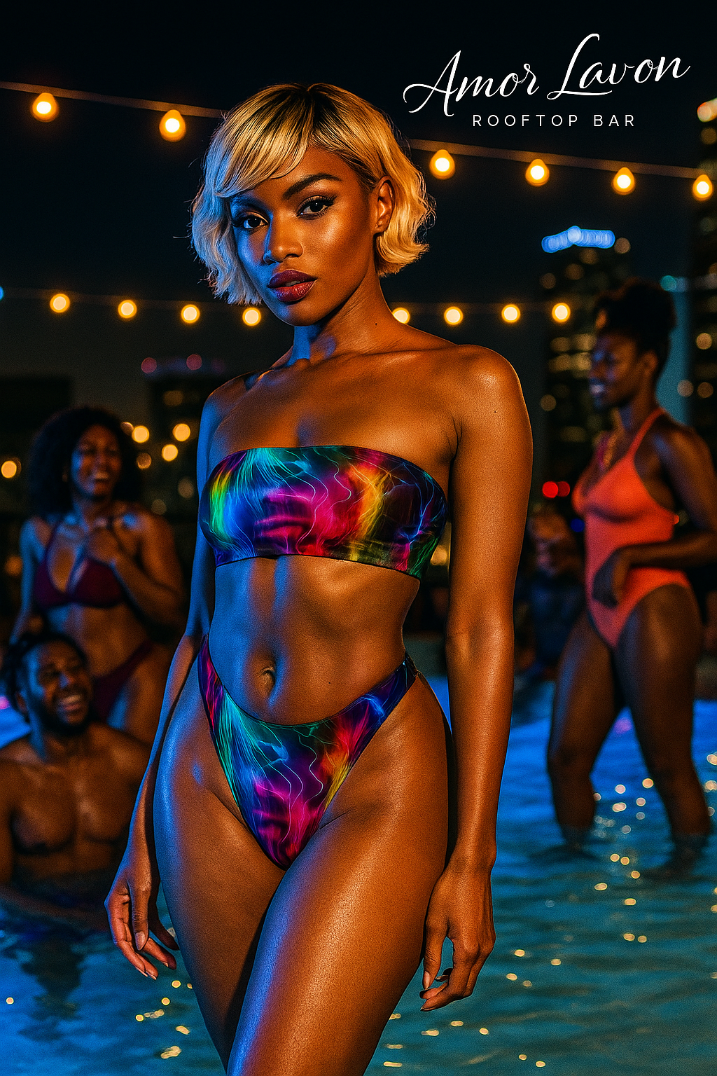 Amor Lavon "Serving Face All Day" Recycled bandeau bikini