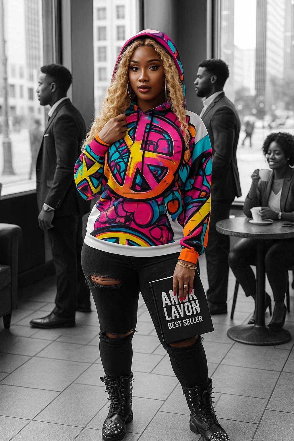 Amor Lavon Peace & Love Unisex Hoodie