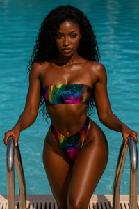 Amor Lavon "Serving Face All Day" Recycled bandeau bikini