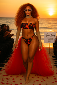Amor Lavon "Fire Starter" Recycled bandeau bikini