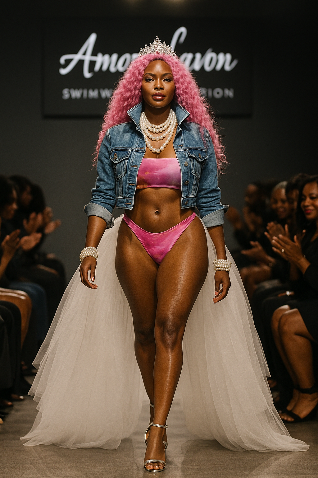 Amor Lavon "Rainbow Cloud" Recycled bandeau bikini