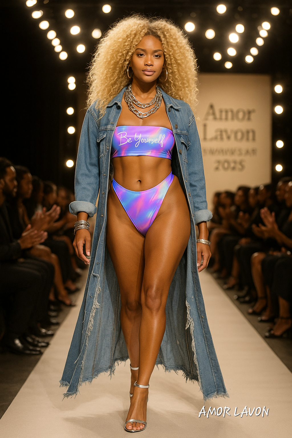 Amor Lavon "Unicorn" Recycled bandeau bikini