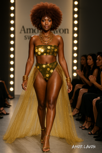 Amor Lavon "Solid Gold" Recycled bandeau bikini