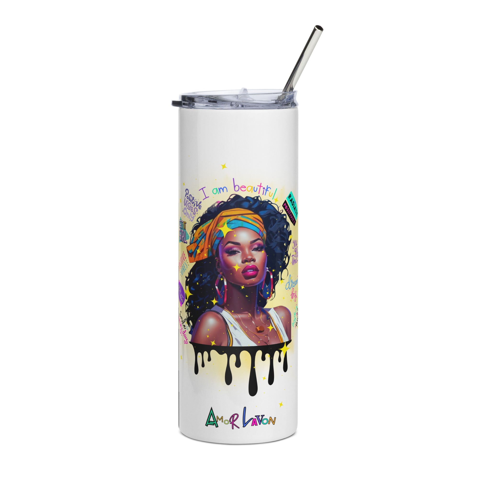 Amor Lavon I Am Beautiful Stainless steel tumbler