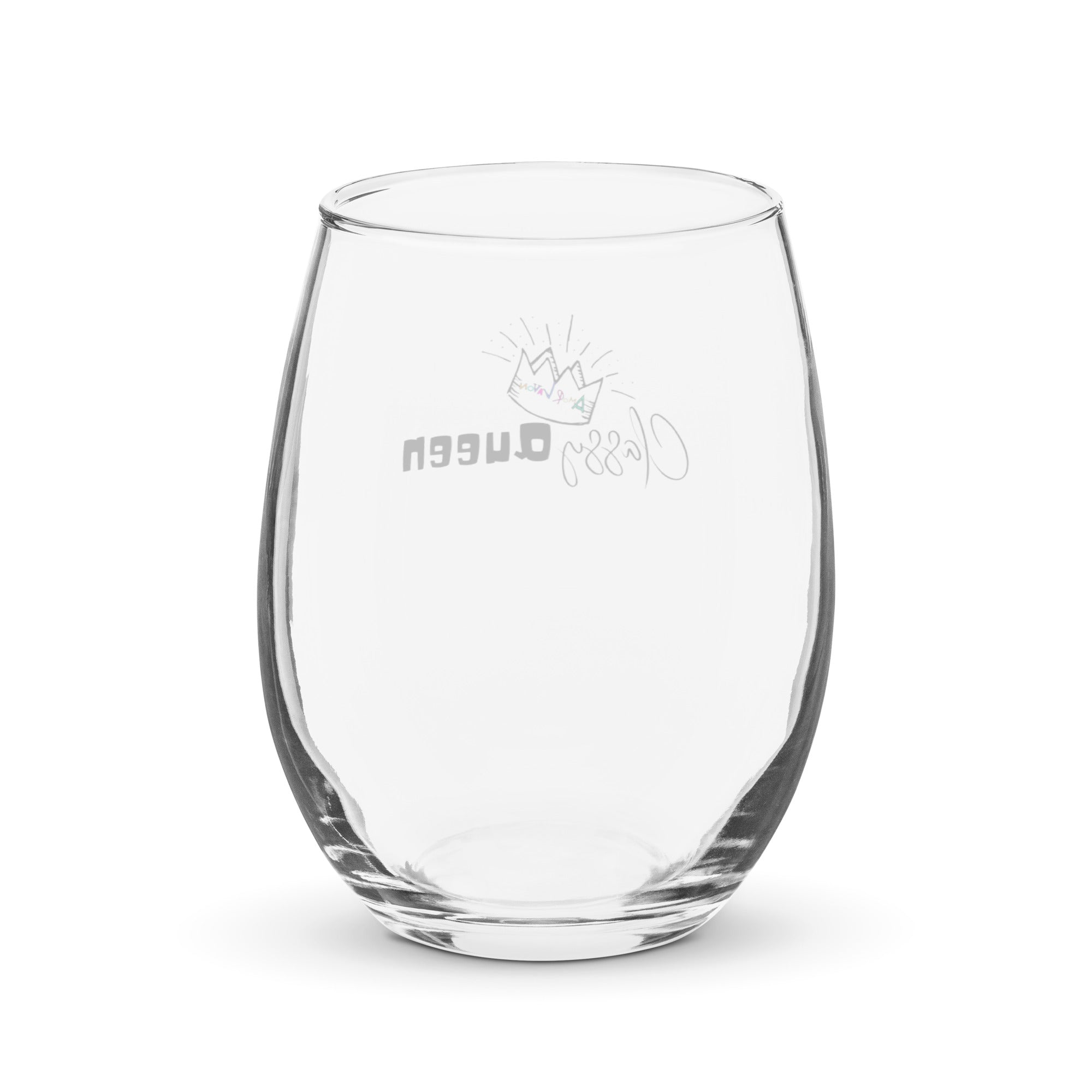 Amor Lavon "Classy Queen" Stemless wine glass