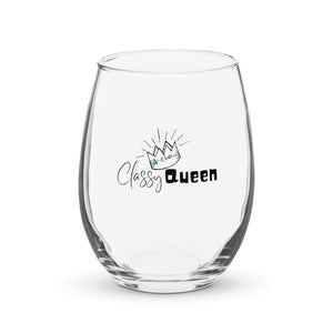 Amor Lavon "Classy Queen" Stemless wine glass