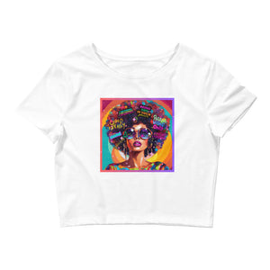 Amor Lavon Positive Vibes Only Women’s Crop Tee