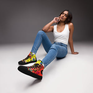 Amor Lavon Queen Inspired Women’s high top canvas shoes