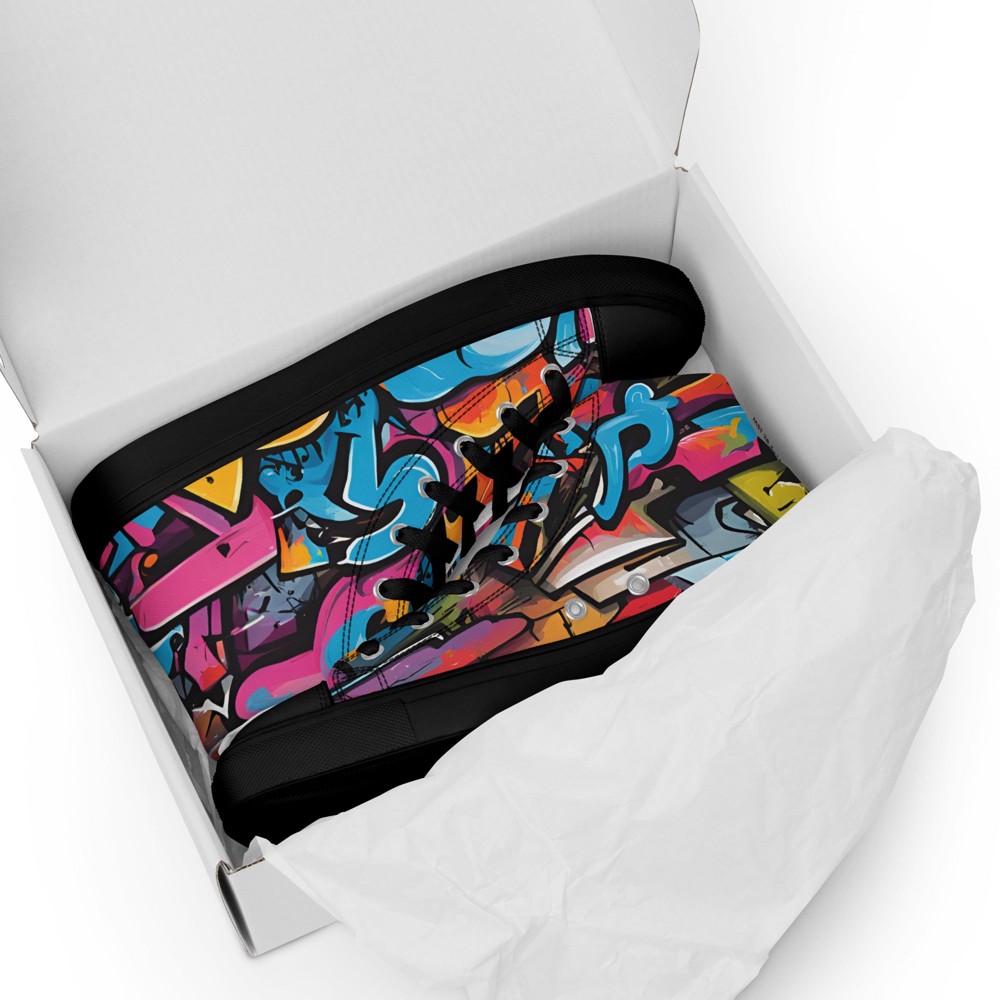 Amor Lavon Graffiti Artwork Women’s high top canvas shoes