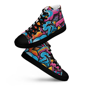 Amor Lavon Graffiti Artwork Women’s high top canvas shoes